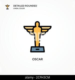 Oscar statue icon. Flat illustration of oscar statue vector icon for web  design Stock Vector Image & Art - Alamy