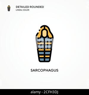 Sarcophagus vector icon. Modern vector illustration concepts. Easy to edit and customize. Stock Vector