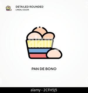 Pan de bono vector icon. Modern vector illustration concepts. Easy to edit and customize. Stock Vector