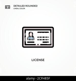 License vector icon. Modern vector illustration concepts. Easy to edit and customize. Stock Vector