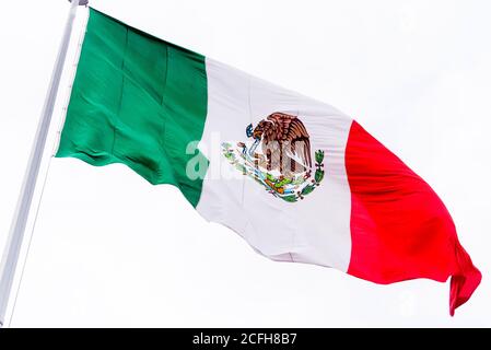 Mexican Flag waving Stock Photo