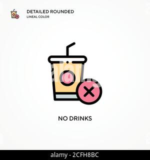 No drinks vector icon. Modern vector illustration concepts. Easy to edit and customize. Stock Vector