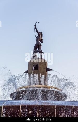 Diana the hunter fountain Stock Photo