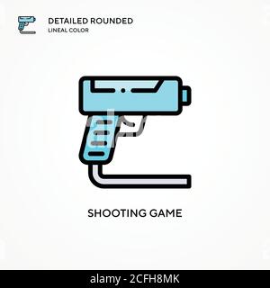 Shooting game vector icon. Modern vector illustration concepts. Easy to edit and customize. Stock Vector