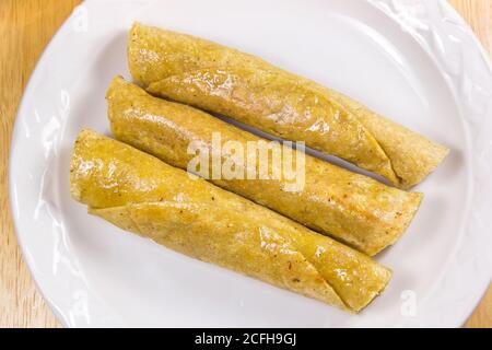 Crispy Fried Tacos Stock Photo