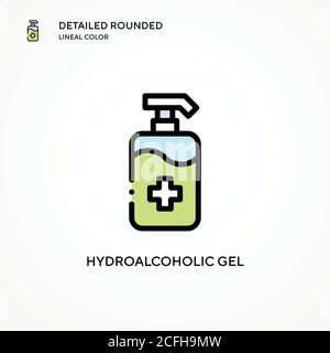 Hydroalcoholic gel vector icon. Modern vector illustration concepts. Easy to edit and customize. Stock Vector