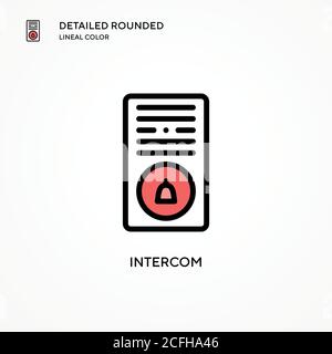 Intercom vector icon. Modern vector illustration concepts. Easy to edit and customize. Stock Vector