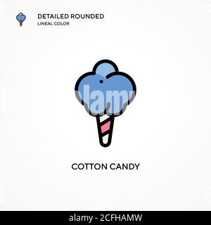 Cotton candy vector icon. Modern vector illustration concepts. Easy to edit and customize. Stock Vector