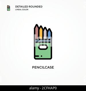 Pencilcase vector icon. Modern vector illustration concepts. Easy to edit and customize. Stock Vector