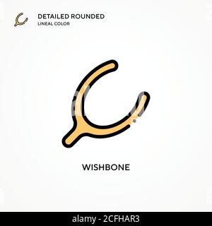 Wishbone vector icon. Modern vector illustration concepts. Easy to