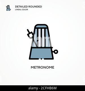 Metronome vector icon. Modern vector illustration concepts. Easy to edit and customize. Stock Vector