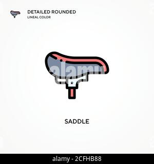 Saddle vector icon. Modern vector illustration concepts. Easy to edit and customize. Stock Vector