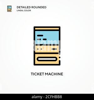 Ticket machine vector icon. Modern vector illustration concepts. Easy to edit and customize. Stock Vector