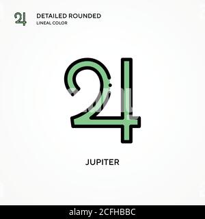 Jupiter vector icon. Modern vector illustration concepts. Easy to edit and customize. Stock Vector