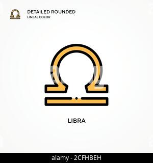 Libra vector icon. Modern vector illustration concepts. Easy to edit and customize. Stock Vector