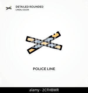 Police line vector icon. Modern vector illustration concepts. Easy to edit and customize. Stock Vector
