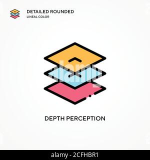 Depth perception vector icon. Modern vector illustration concepts. Easy to edit and customize. Stock Vector
