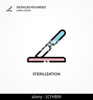 Sterilization vector icon. Modern vector illustration concepts. Easy to edit and customize. Stock Vector