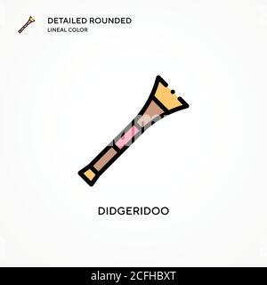 Didgeridoo vector icon. Modern vector illustration concepts. Easy to edit and customize. Stock Vector