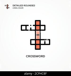 Crossword vector icon. Modern vector illustration concepts. Easy to edit and customize. Stock Vector