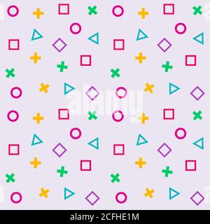 abstract geometry shape seamless pattern vector illustration background Stock Vector