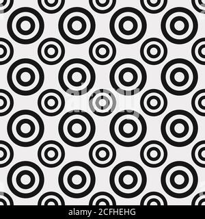 seamless abstract pattern of black circles on a white background. Vector image Stock Vector