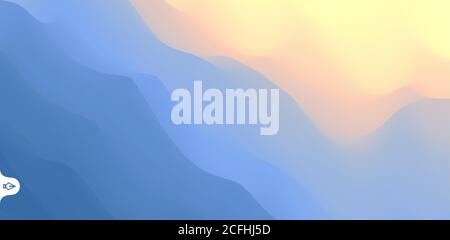 Landscape with mountains and sun. Sunrise. Mountainous terrain. Abstract background. Vector illustration. Stock Vector