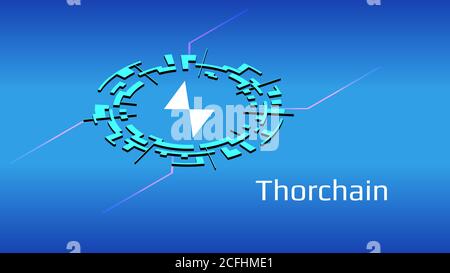 THORChain RUNE token symbol cryptocurrency logo, coin icon isolated on ...