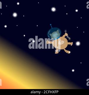 Hand-drawn in cartoon style with a stroke. Drawing for cards, banners, posters and other design purposes. Stock Vector