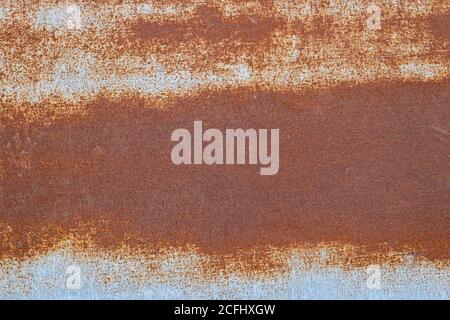 rusty surface of old roof metal sheet, architectural texture for your design Stock Photo