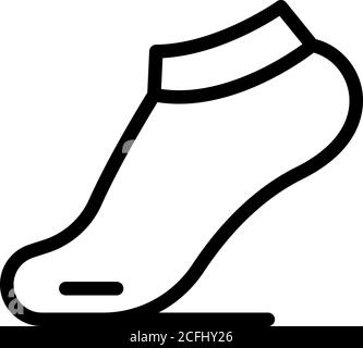 Soccer sock icon, outline style Stock Vector