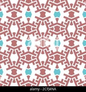 Iranian color mix vector pattern. Seamless geometric repeating texture for fabric design, cloth, textile Stock Vector