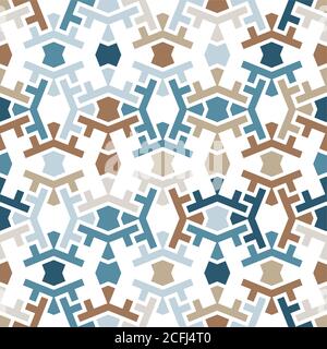 Iranian color mix vector pattern. Seamless geometric repeating texture for fabric design, cloth, textile Stock Vector