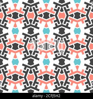 Seamless geometric color pattern. Vector repeating texture for fabric design, cloth, textile Stock Vector