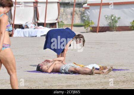 Venice, Italy. 06th Sep, 2020. Arielle Dombasle, Bernard-Henri Levy, 77th  Venice Film Festival in Venice, Italy on September 06, 2020. Photo by Ron  Crusow Credit: Imagespace/Alamy Live News Stock Photo - Alamy