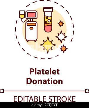 Platelet donation concept icon Stock Vector