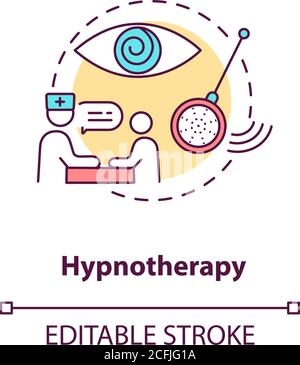 Hypnotherapy concept icon Stock Vector