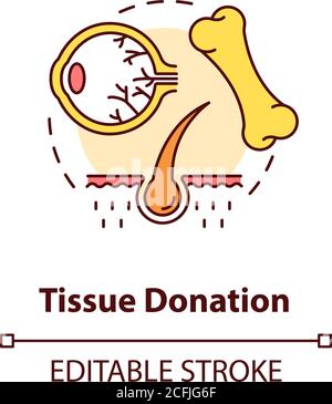Tissue donation concept icon Stock Vector