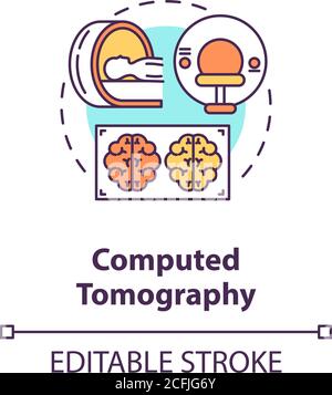 Computed tomography concept icon Stock Vector