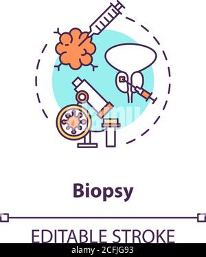 Biopsy concept icon Stock Vector