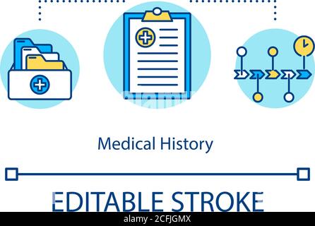 Medical history concept icon Stock Vector