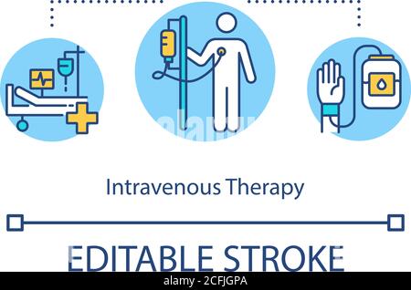 Intravenous therapy concept icon Stock Vector