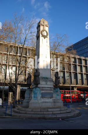 Euston is a main railway terminus in central London Stock Photo