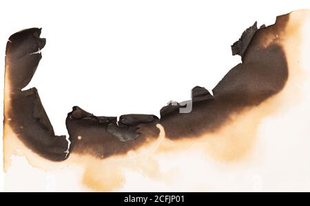 Burned white paper, background, texture Stock Photo