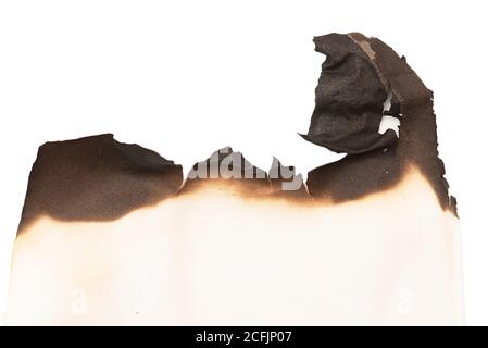 Burned white paper, background, texture Stock Photo