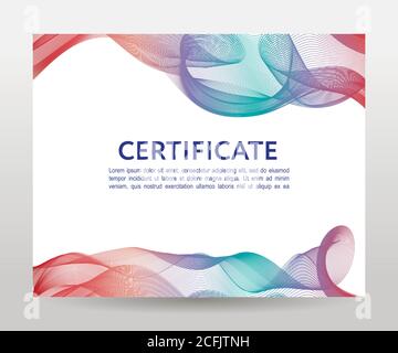 Certificate of achievement vector template, diploma border ornate design.  Official award frame, paper document for winner appreciation or graduation  w Stock Vector Image & Art - Alamy