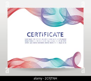 Certificate of achievement vector template, vintage border ornate design.  Official award frame, paper document for winner appreciation or graduation  w Stock Vector Image & Art - Alamy