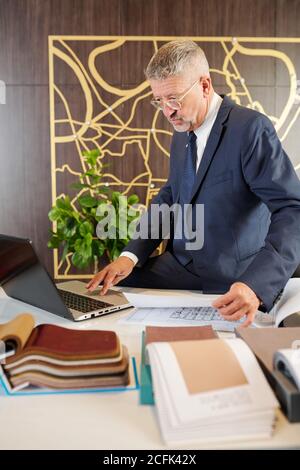 Furniture factory manager at work Stock Photo