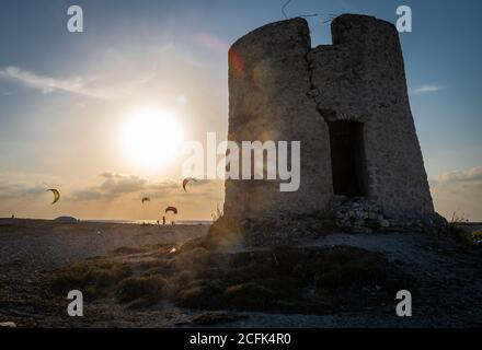 Sunset at Agios Ioannis beach in Lefkada Greece Stock Photo - Alamy