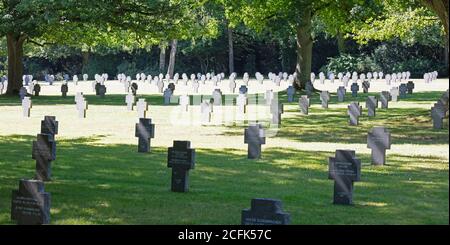 Luxembourg, Luxembourg on July 21, 2020; Graves in the Sandweiler German war Cemetery in Luxembourg Stock Photo